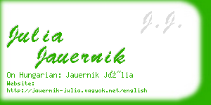 julia jauernik business card